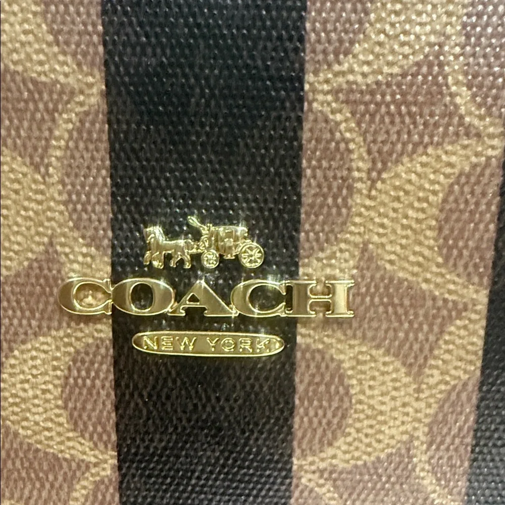Coach Signature Stripe XLCity Tote